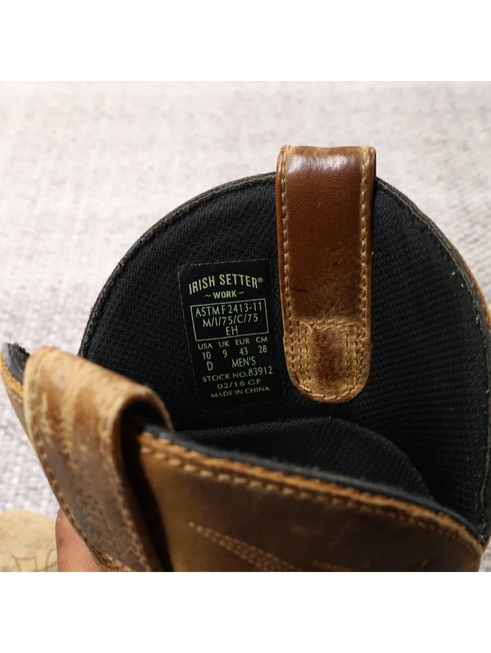 Irish Setter Marshall Work Boots Mens 10 D Waterproof Steel Toe Brown 83912 WORN